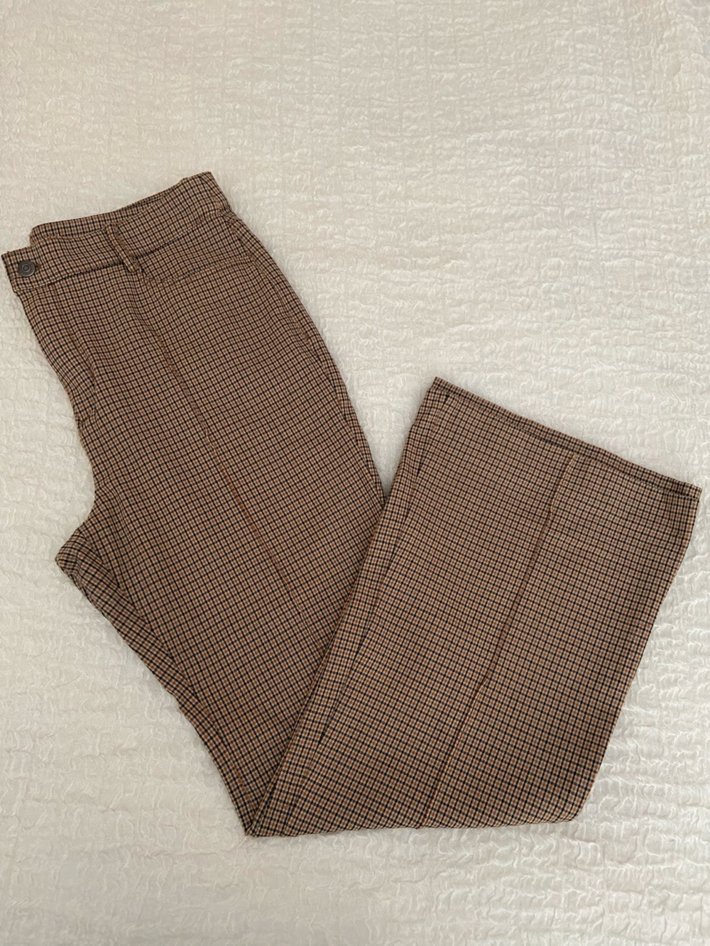 LOFT PLAID FLARE PANT SIZE 12